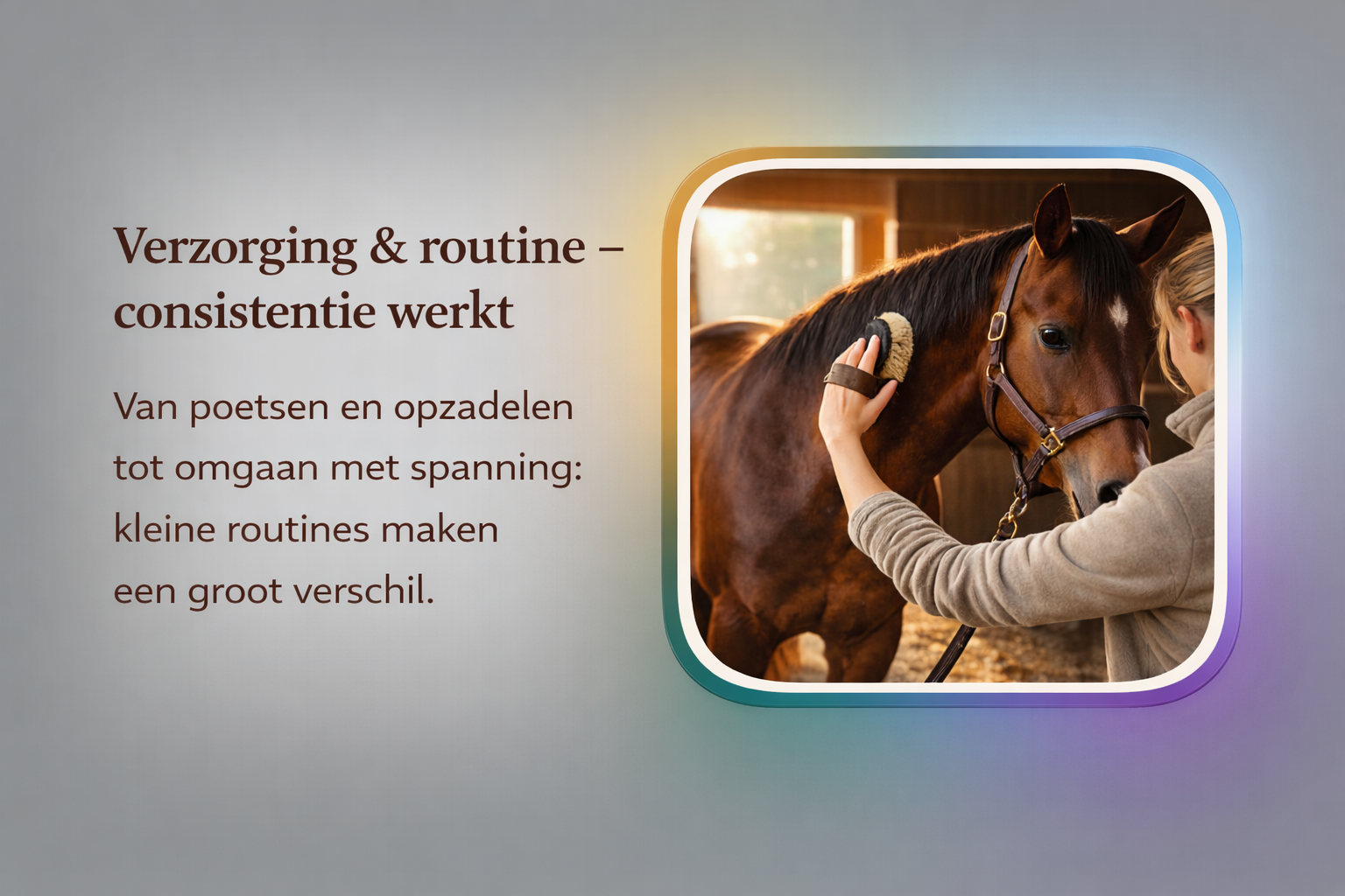 Verzorging & routine – consistentie werkt